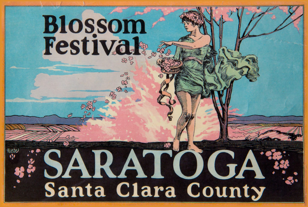 Saratoga Blossom Festival banner