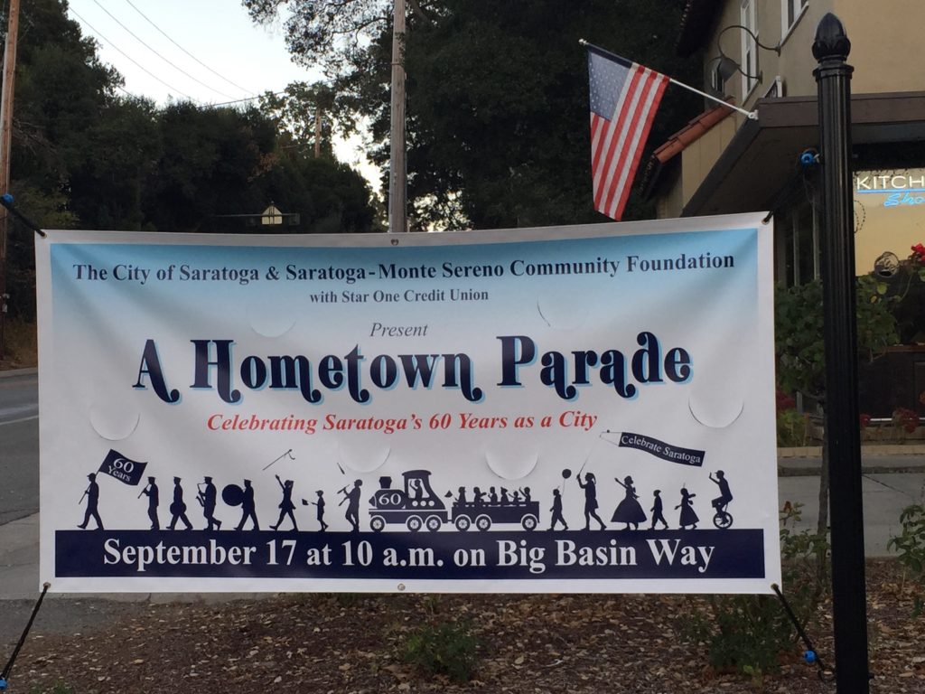 Saratoga Hometown Parade, celebrating 60th anniversary as a city.